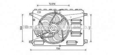 AVA QUALITY COOLING fd7554 -  Вентилятор, охлаждение двигателя